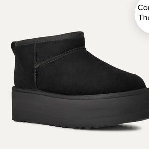 UGG Black Platform Ankle Boots